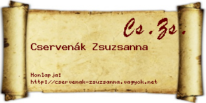 Cservenák Zsuzsanna névjegykártya